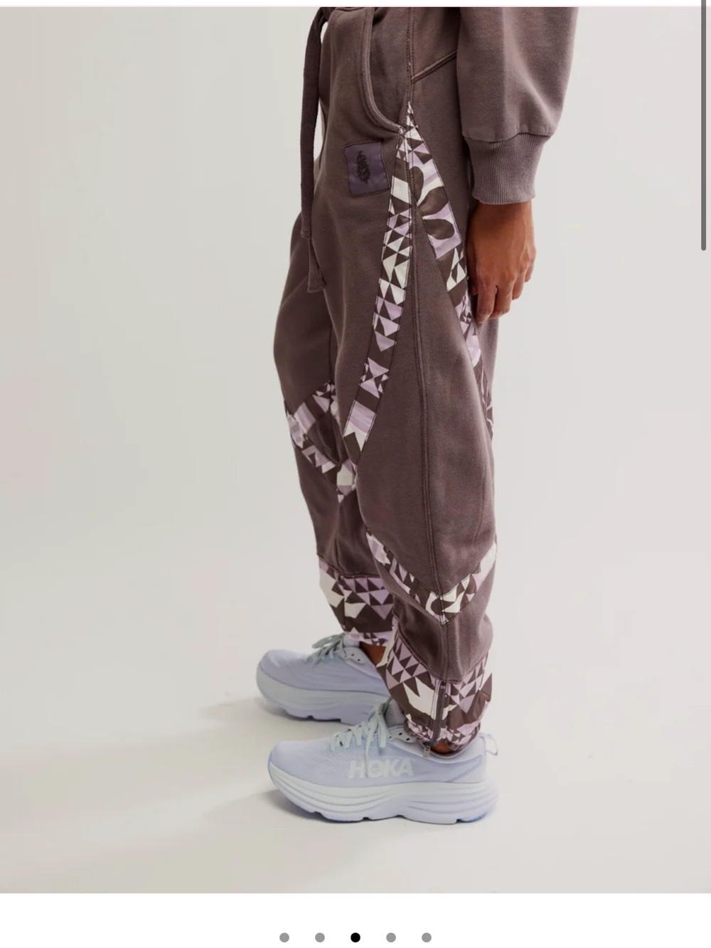 FP Movement by Free People Brown Graphic Panel Joggers